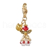 Angel Glass Beaded & Alloy Pendant Decorations HJEW-MZ00193-03-2