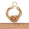 Iron Shake Chain Knotted Bracelets for Women BJEW-U042-01G-2