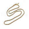 Ion Plating(IP) 304 Stainless Steel Rope Chain Necklace for Women NJEW-G097-12G-1