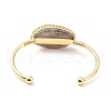 Natural Smoky Quartz Horse Eye Wrapped Cuff Bangle G-D458-02G-08-RS-3