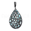 Polymer Clay Rhinestone Pendants RB-S056-11B-B-2