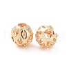 Brass Hollow Beads KK-E046-04A-G-3