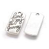 Tibetan Style Alloy Rectangle Pendants TIBEP-Q043-049-RS-2