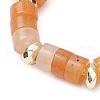 Hematite Beads & Natural Natural Red Aventurine Finger Rings for Women RJEW-JR00873-01-4