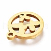 Ion Plating(IP) 201 Stainless Steel Charms STAS-A047-15G-3