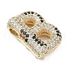 Brass Micro Pave Cubic Zirconia Pendants KK-Z108-02G-B-2
