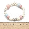 Porcelain Beads & Synthetic Howlite Beads Stretch Bracelets for Women BJEW-D307-02A-3
