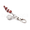 Natural & Synthetic Gemstone Chip Beaded Pendant Decorations HJEW-JM03265-5