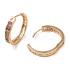 Brass Micro Pave Colorful Cubic Zirconia Hoop Earrings EJEW-M238-81KCG-2