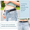 CHGCRAFT 4Pcs 4 Colors Polyester No Buckle Invisible Elastic Stretch Belt AJEW-CA0004-18-5