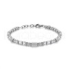 Adjustable 304 Stainless Steel Gemstone Beaded Bracelets FS-WG23DE2-15-1