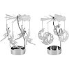 Iron Rotating Tealight Candle Holder AJEW-FG0001-19P-1