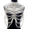Plastic Imitation Pearl Beaded Multi Layer Bridal Shoulder Chains WG1B7F3-07-1