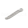 Rack Plating Brass Micro Pave Clear Cubic Zirconia Pendants KK-A224-03H-P-2