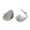 Non-Tarnish 304 Stainless Steel Stud Earring Findings X-STAS-R123-11P-2