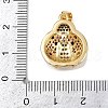 Brass Micro Pave Cubic Zirconia Pendants KK-A260-07A-G-3