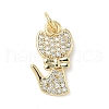 Brass Micro Pave Cubic Zirconia Pendants ZIRC-I356-03G-01-1