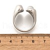 Brass Cuff Rings for Women RJEW-G347-03P-5