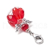 Angel Glass Beaded & Alloy Pendant Decorations HJEW-MZ00189-05-4