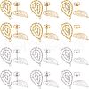 Unicraftale 24Pcs 2 Colors 304 Stainless Steel Stud Earring Findings STAS-UN0037-29-1