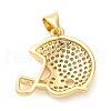 Brass Micro Pave Cubic Zirconia Pendants KK-D027-10G-2