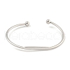 Non-Tarnish 304 Stainless Steel Cuff Bangles BJEW-P331-03P-2