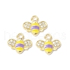 Golden Plated Alloy Enamel Charms ENAM-G212-18G-03-3