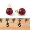 Brass Glass Charms KK-K371-36A-G-3