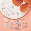 15Pcs 15 Styles 201 Stainless Steel Pendants STAS-CJ0001-188-5