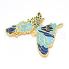 Rack Plating Alloy Enamel Big Pendants ENAM-N056-398E-G-2