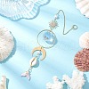 Fishtail Glass Hanging Ornaments HJEW-JM03173-1
