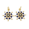 Brass Micro Pave Cubic Zirconia Pendants KK-S525-06G-2