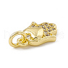 Brass Micro Pave Cubic Zirconia Charm ZIRC-F132-87G-3