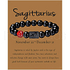12 Constellation Natural Round Carnelian Beads Stretch Bracelets WGD22B0-01-1
