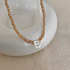Natural Shell Initial Pendant Glass Beaded Pendant Necklaces FS-WG76541-02-1