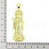 Rack Plating Brass Micro Pave Clear Cubic Zirconia Pendants KK-B091-30G-01-3