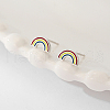 Rainbow Sterling Silver Stud Earrings for Women HO6216-4