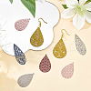 BENECREAT 30Pcs 15 Style 430 Stainless Steel Filigree Pendants STAS-BC0003-45-4