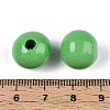 Spray Painted Round Natural Schima Wood Beads WOOD-A018-14mm-08-3