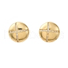 Brass Clear Cubic Zirconia Stud Earrings EJEW-Q042-01A-G-4