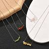 12Pcs 12 Styles Natural Mixed Stone Chip Pendant Necklace Sets NJEW-JN05097-2