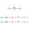 Colorful Cat Eye Heart & Plastic Pearl Beaded Chain CHC-G017-10G-1-2