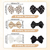 AHADERMAKER 6 Styles Polyester Bowknot Shoe Decorations AJEW-GA0007-58-2