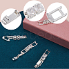 Beebeecraft 6Pcs Brass Pave Clear Cubic Zirconia Watch Band Clasps KK-BBC0014-03S-4