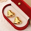 304 Stainless Steel Heart Stud Earrings EJEW-Q011-04G-5