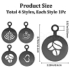 430 Stainless Steel Coffee Latte Art Molds AJEW-WH0038-40B-2