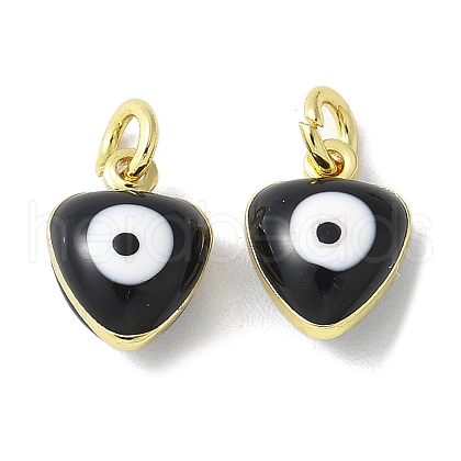 Brass Enamel Charms KK-S518-03D-G-1