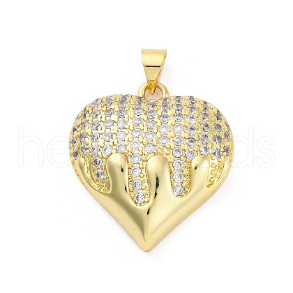 Brass Micro Pave Cubic Zirconia Pendants KK-U066-04A-G-1