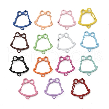 Spray Paint Alloy Spring Gate Rings FIND-H008-01-1