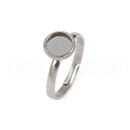 304 Stainless Steel Cuff Ring Components STAS-D372-05P-01A-1